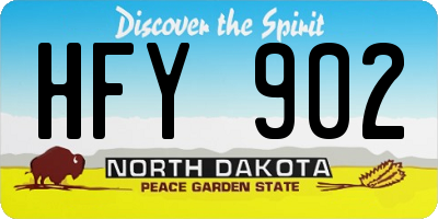 ND license plate HFY902
