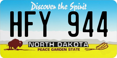 ND license plate HFY944
