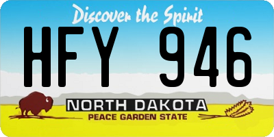 ND license plate HFY946