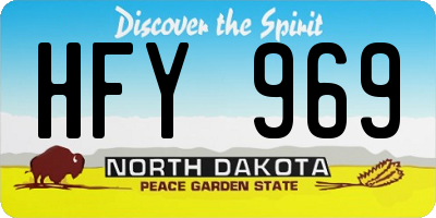 ND license plate HFY969