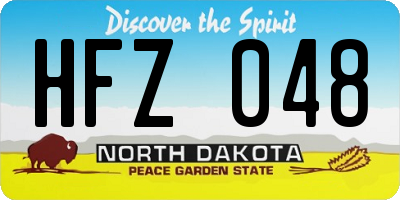 ND license plate HFZ048