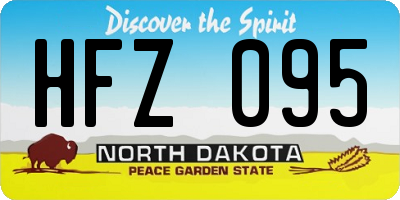 ND license plate HFZ095