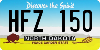 ND license plate HFZ150