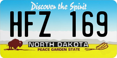 ND license plate HFZ169