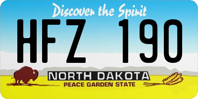 ND license plate HFZ190