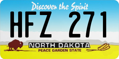 ND license plate HFZ271