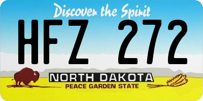 ND license plate HFZ272