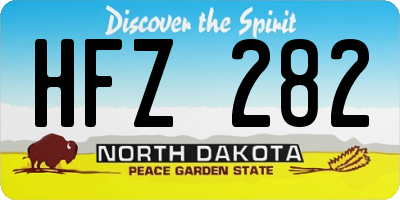 ND license plate HFZ282