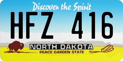 ND license plate HFZ416