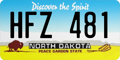 ND license plate HFZ481