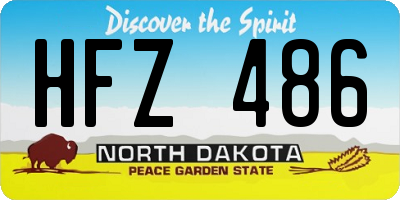 ND license plate HFZ486
