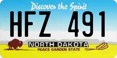 ND license plate HFZ491