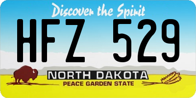 ND license plate HFZ529