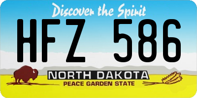 ND license plate HFZ586