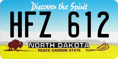 ND license plate HFZ612