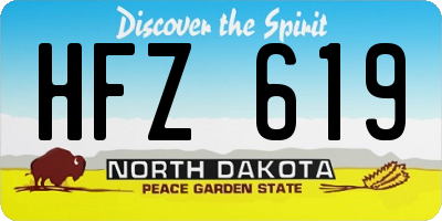 ND license plate HFZ619