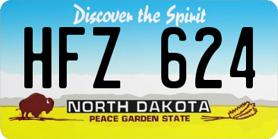 ND license plate HFZ624