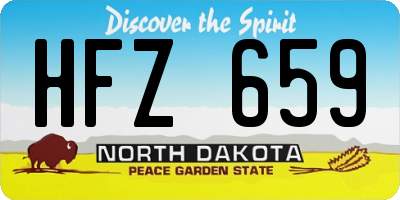 ND license plate HFZ659