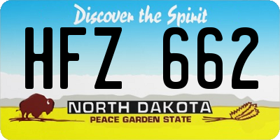 ND license plate HFZ662