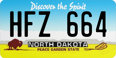 ND license plate HFZ664
