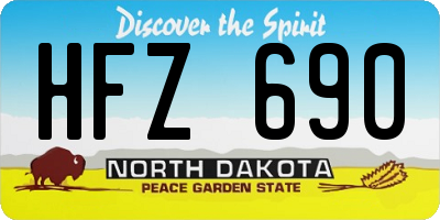 ND license plate HFZ690