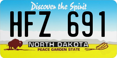 ND license plate HFZ691