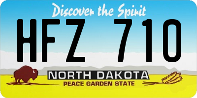 ND license plate HFZ710