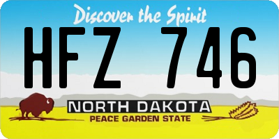 ND license plate HFZ746