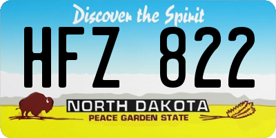 ND license plate HFZ822