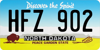 ND license plate HFZ902