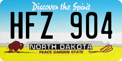 ND license plate HFZ904