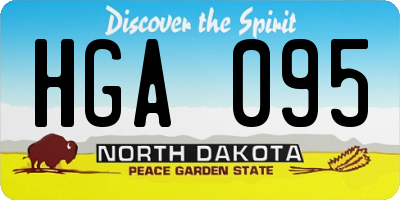 ND license plate HGA095
