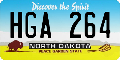 ND license plate HGA264