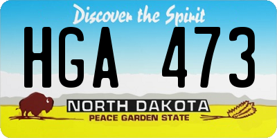 ND license plate HGA473