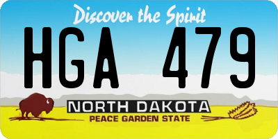 ND license plate HGA479