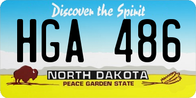 ND license plate HGA486