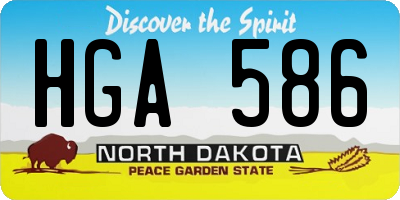 ND license plate HGA586