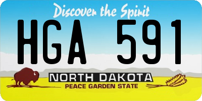 ND license plate HGA591