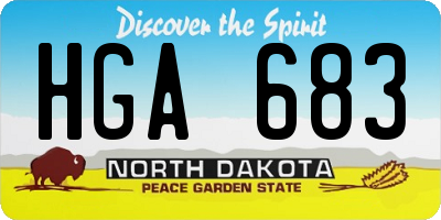 ND license plate HGA683