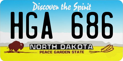 ND license plate HGA686