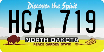 ND license plate HGA719