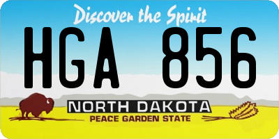 ND license plate HGA856