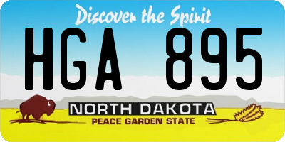 ND license plate HGA895