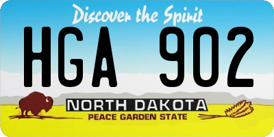 ND license plate HGA902