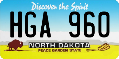ND license plate HGA960