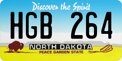 ND license plate HGB264