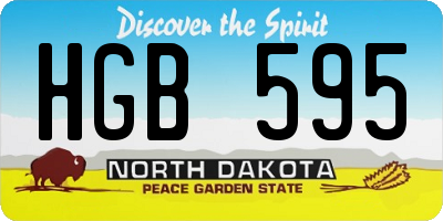 ND license plate HGB595