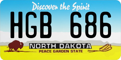 ND license plate HGB686