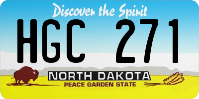 ND license plate HGC271