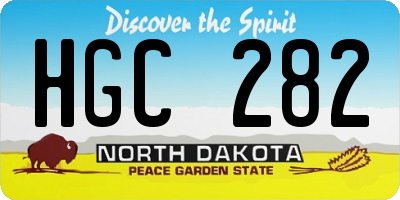 ND license plate HGC282